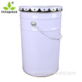 white 25 litre metal empty paint bucket